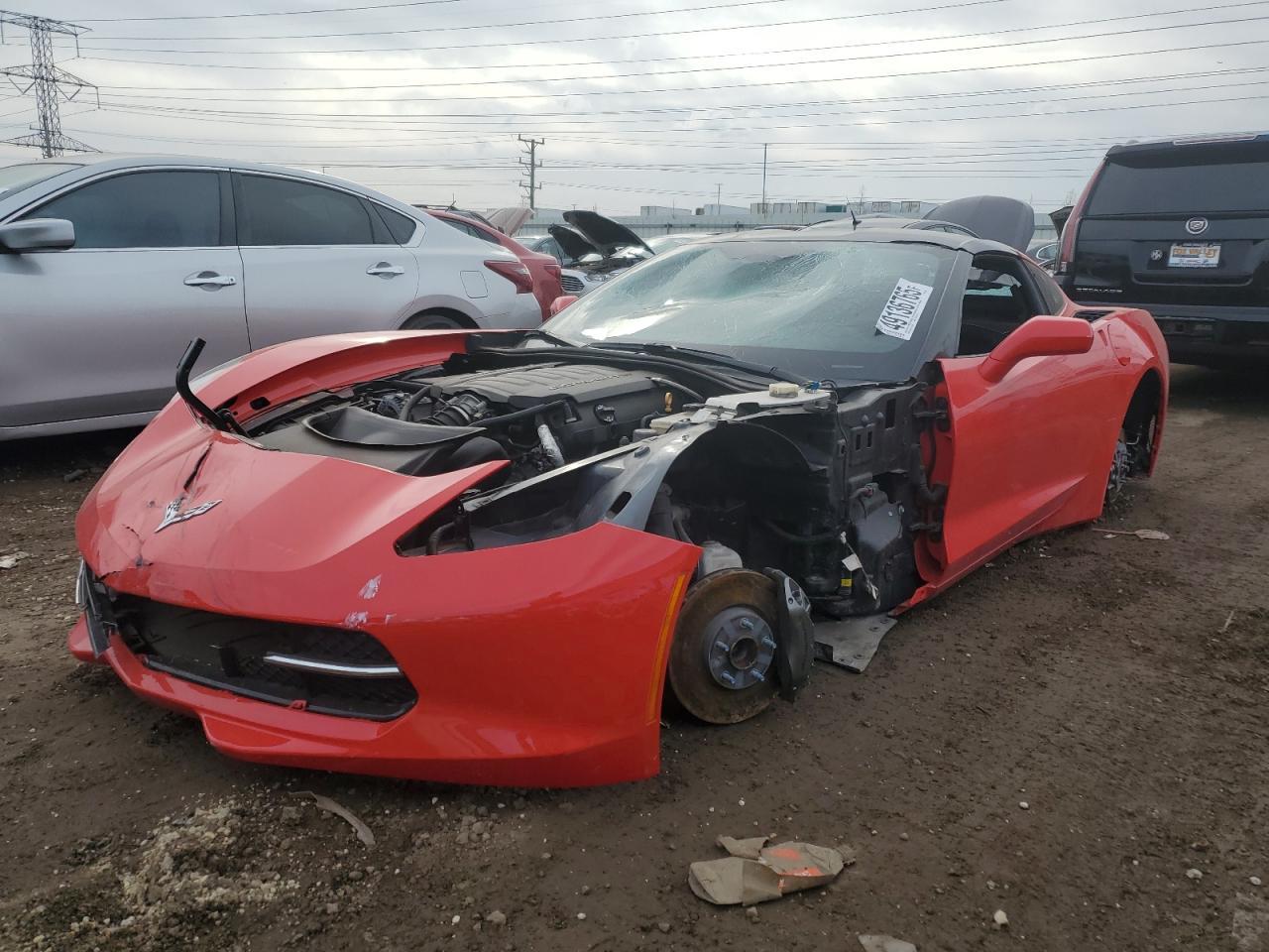 2019 Chevrolet Corvette Stingray 1Lt Copart, lot number: 49136765, vin: 1G1YB2D76K5105544. Thumbnail 1