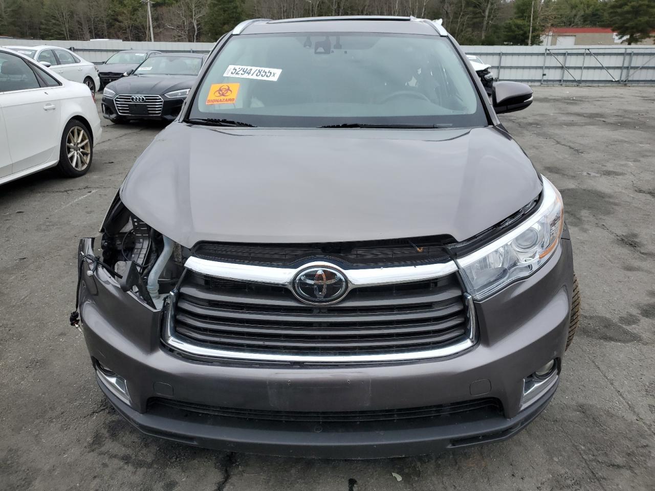 2016 Toyota Highlander Limited Copart, lot number: 52947855, vin: 5TDDKRFH9GS355513. Thumbnail 5