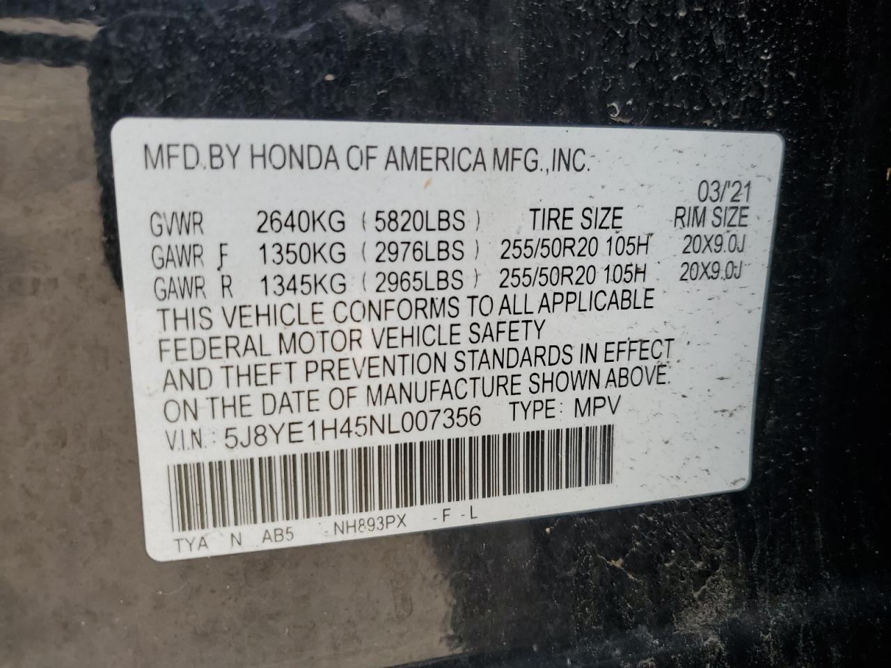 2022 Acura Mdx Technology Copart, lot number: 55411635, vin: 5J8YE1H45NL007356. Thumbnail 13