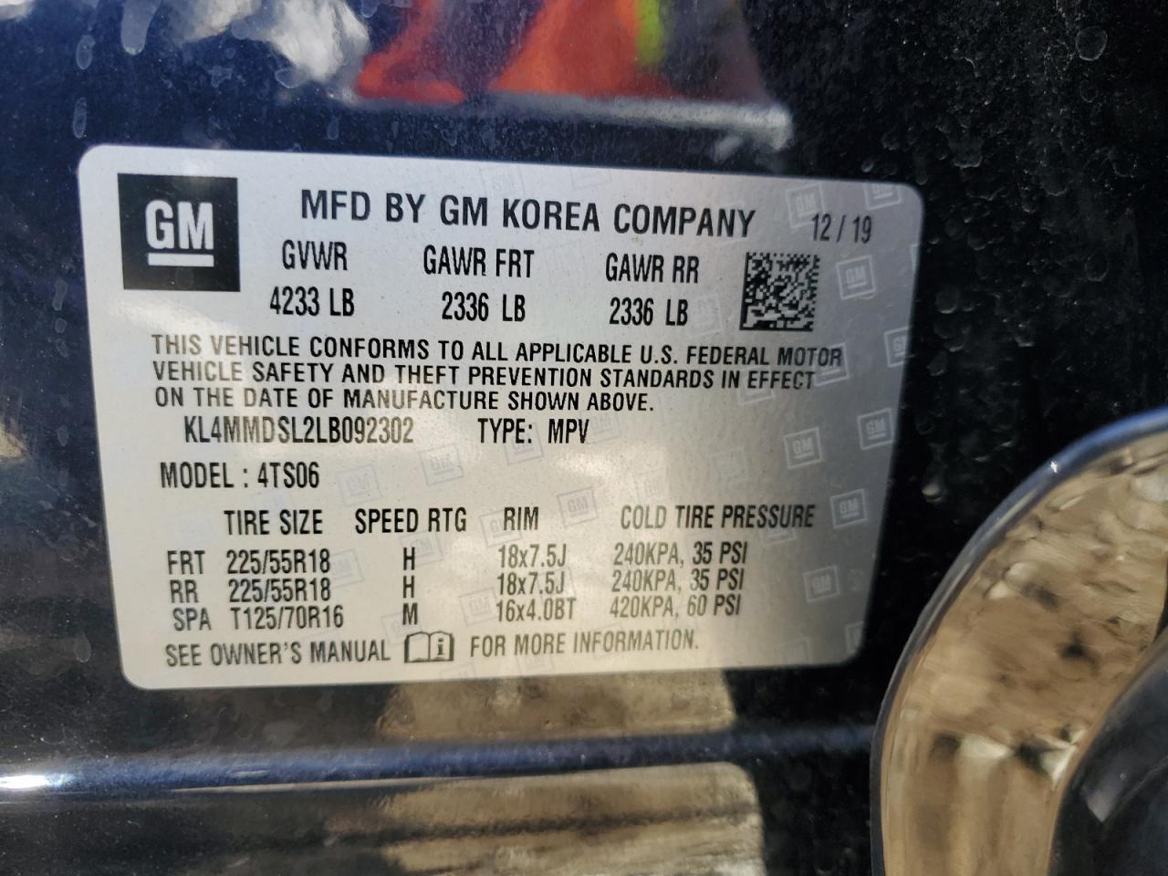 2020 Buick Encore Gx Select Copart, lot number: 52557685, vin: KL4MMDSL2LB092302. Thumbnail 14