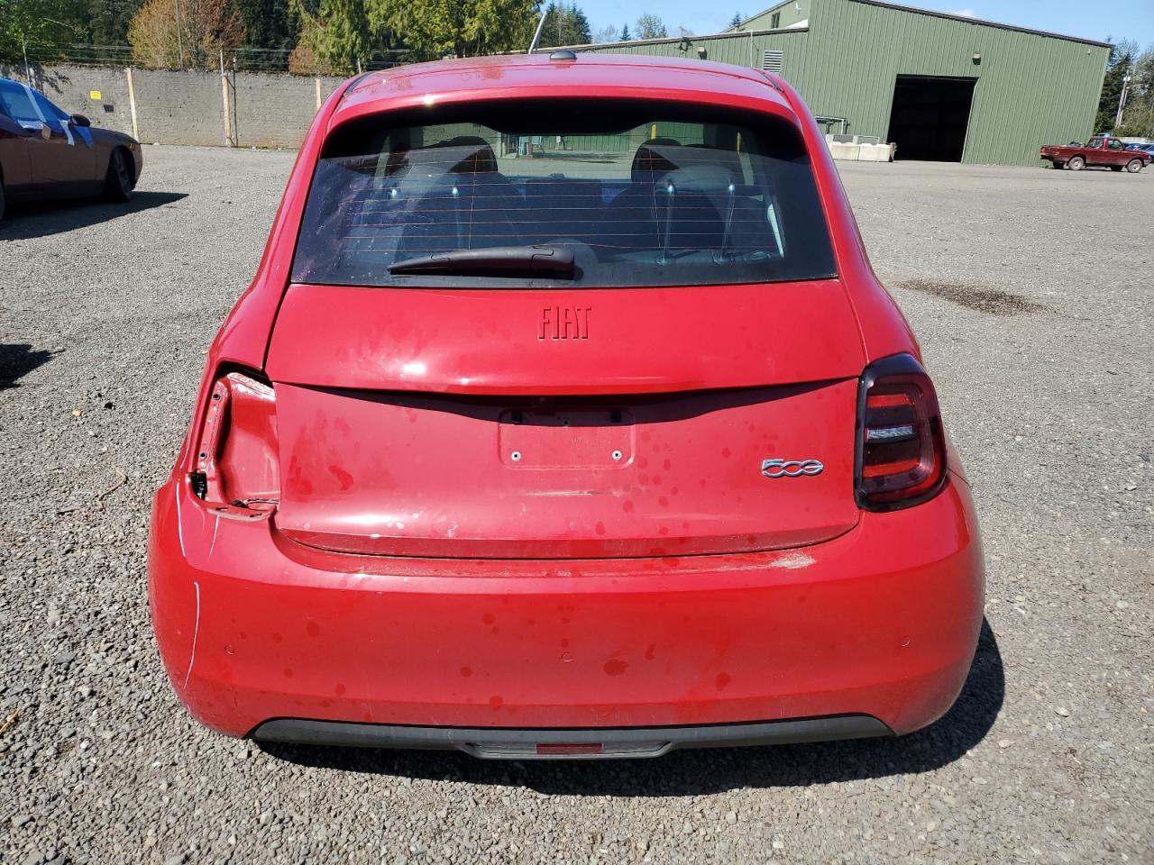 2024 Fiat 500 E Red Copart, lot number: 54045215, vin: ZFAFFAA47RX205276. Thumbnail 6