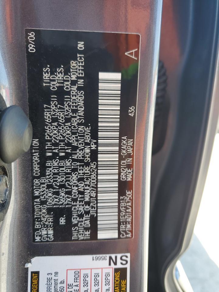 2007 Toyota 4Runner Sr5 Copart, lot number: 52796245, vin: JTEZU14R770086245. Thumbnail 14