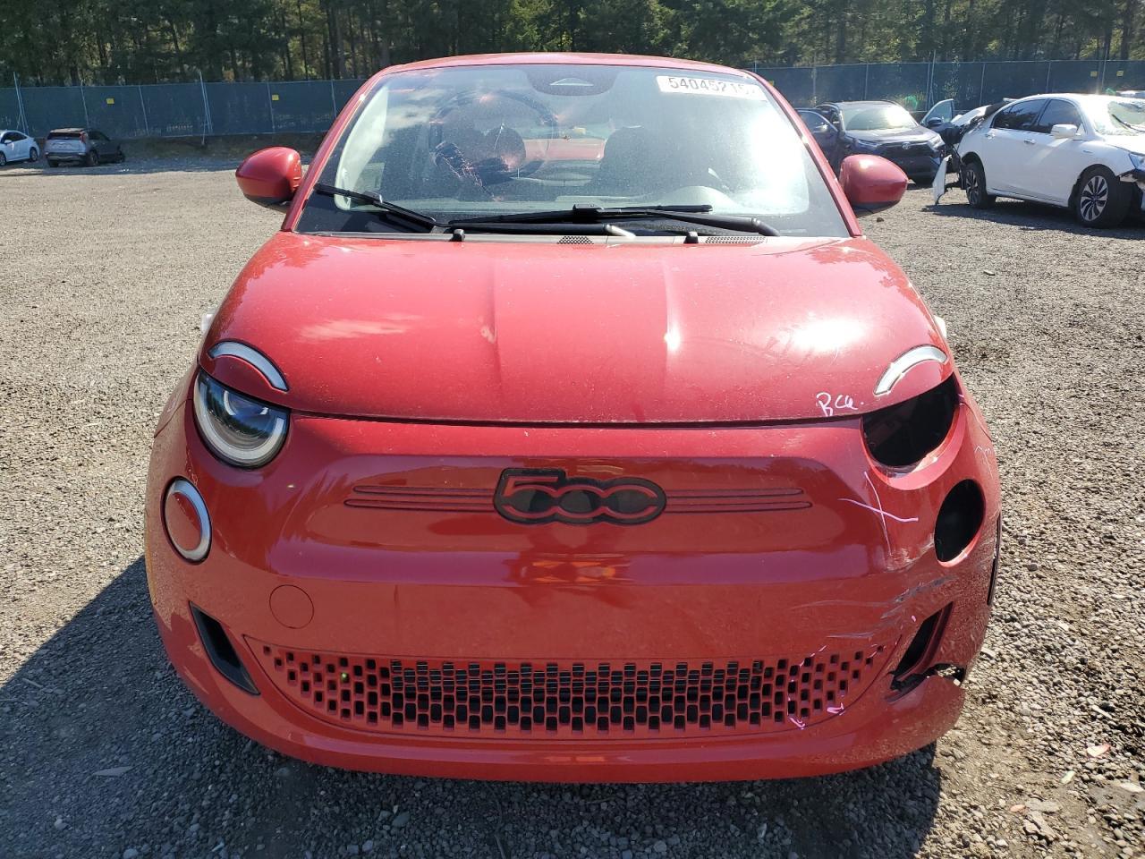 2024 Fiat 500 E Red Copart, lot number: 54045215, vin: ZFAFFAA47RX205276. Thumbnail 5