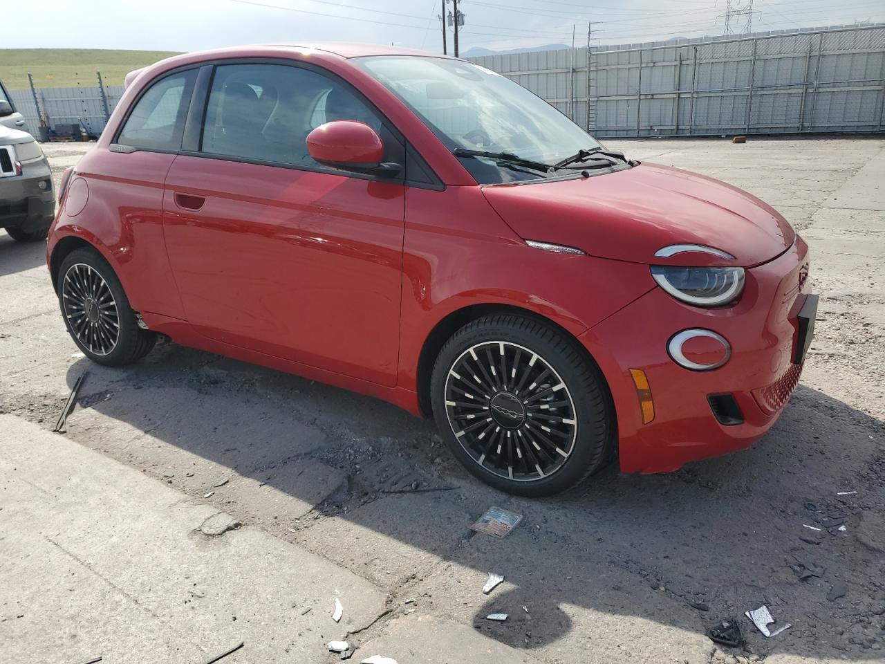 2024 Fiat 500 E Red Copart, lot number: 53130925, vin: ZFAFFAA43RX204609. Thumbnail 4