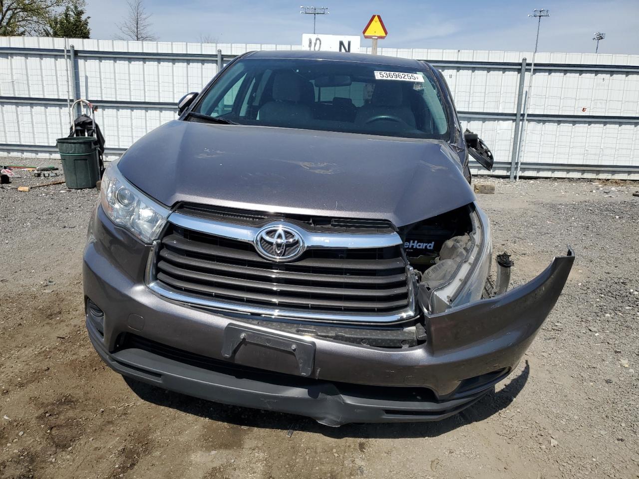 2016 Toyota Highlander Le Copart, lot number: 53696255, vin: 5TDZKRFH0GS177058. Thumbnail 5