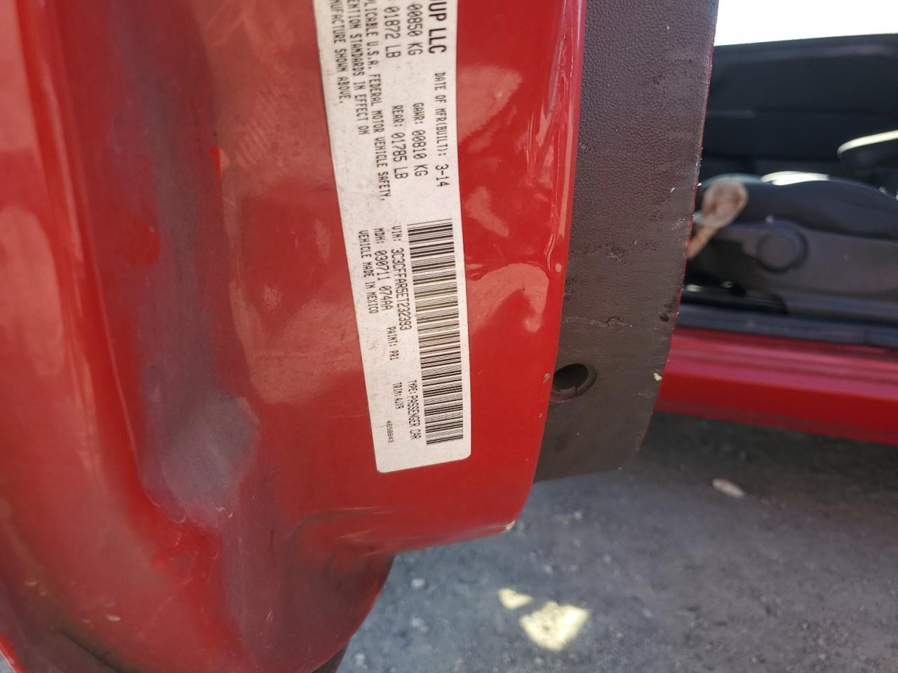 2014 Fiat 500 Pop Copart, lot number: 52446855, vin: 3C3CFFAR5ET232393. Thumbnail 12