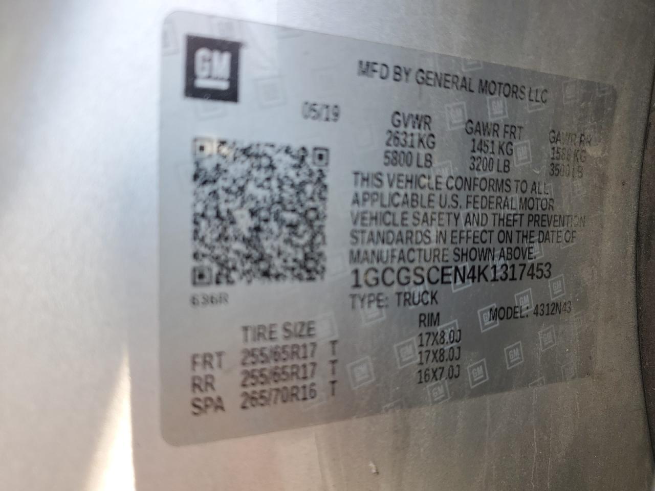 2019 Chevrolet Colorado Lt Copart, lot number: 52449235, vin: 1GCGSCEN4K1317453. Thumbnail 13