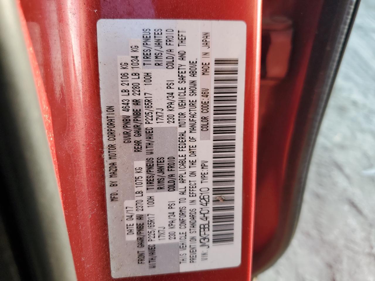 2017 Mazda Cx-5 Sport Copart, lot number: 55144205, vin: JM3KFBBL4H0142610. Thumbnail 13