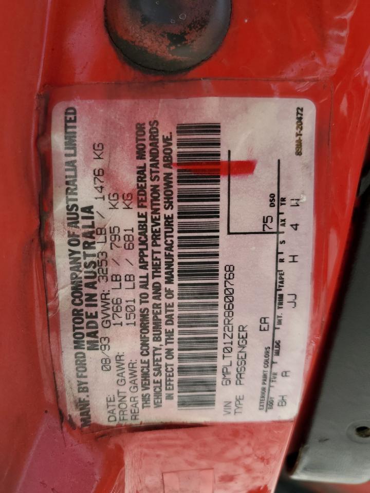 1994 Mercury Capri Copart, lot number: 55143905, vin: 6MPLT01Z2R8600768. Thumbnail 12