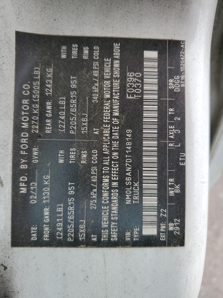 2013 Ford Transit Connect Xl Copart, lot number: 54365685, vin: NM0LS6AN7DT148149. Thumbnail 13