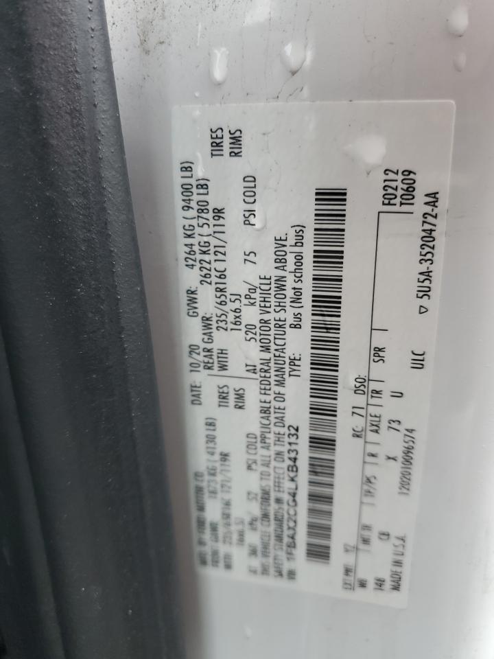 2020 Ford Transit T-350 Copart, lot number: 52977485, vin: 1FBAX2CG4LKB43132. Thumbnail 14