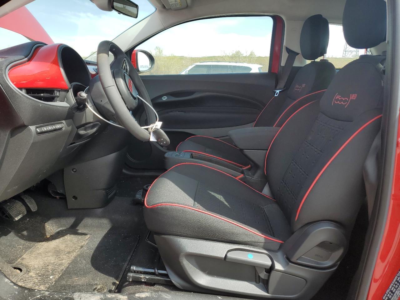 2024 Fiat 500 E Red Copart, lot number: 53130925, vin: ZFAFFAA43RX204609. Thumbnail 7