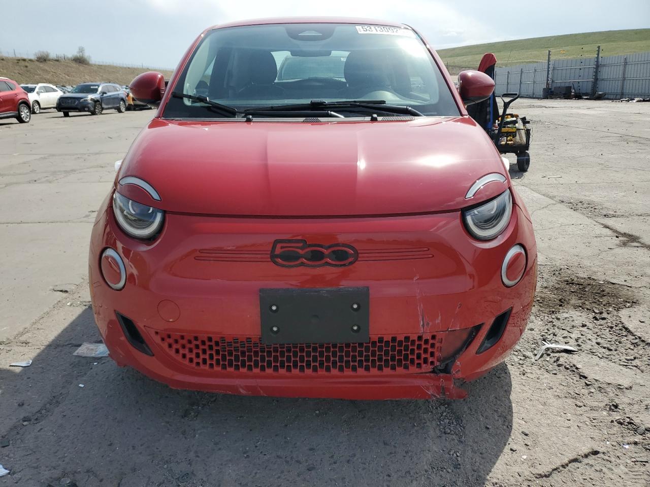 2024 Fiat 500 E Red Copart, lot number: 53130925, vin: ZFAFFAA43RX204609. Thumbnail 5