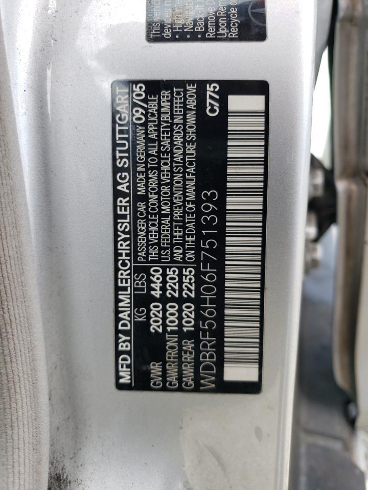 2006 Mercedes-Benz C 350 Copart, lot number: 54270575, vin: WDBRF56H06F751393. Thumbnail 12