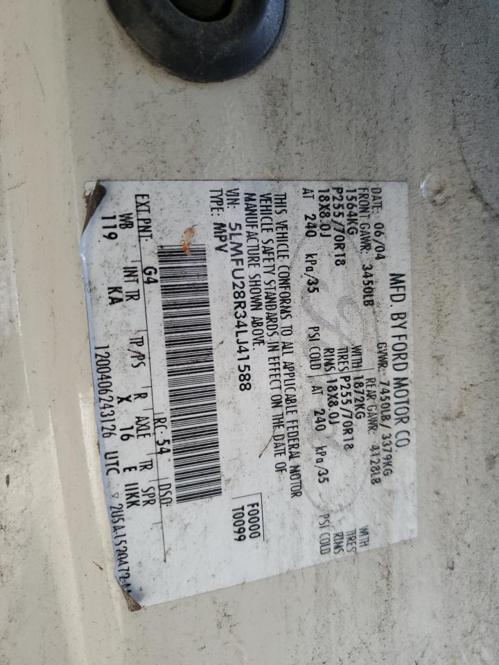 2006 Lincoln Navigator Copart, lot number: 59228125, vin: 5LMFU28R34LJ41588. Thumbnail 13