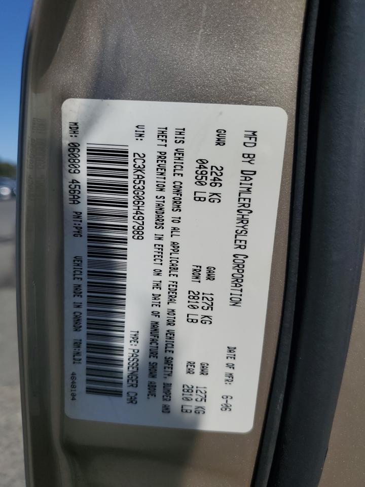 2006 Chrysler 300 Touring Copart, lot number: 59160955, vin: 2C3KA53G06H497989. Thumbnail 12