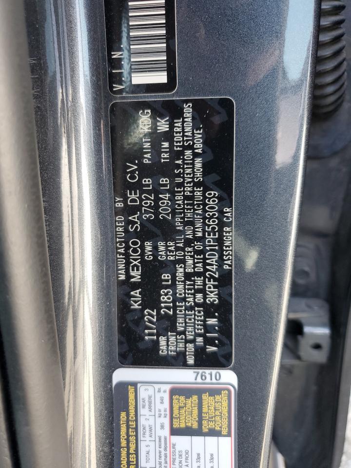 2023 Kia Forte Lx Copart, lot number: 59339575, vin: 3KPF24AD1PE563069. Thumbnail 13