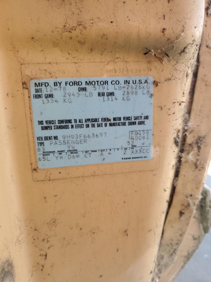 1979 Mercury Uk Copart, lot number: 57153595, vin: 9H93F663697. Thumbnail 7