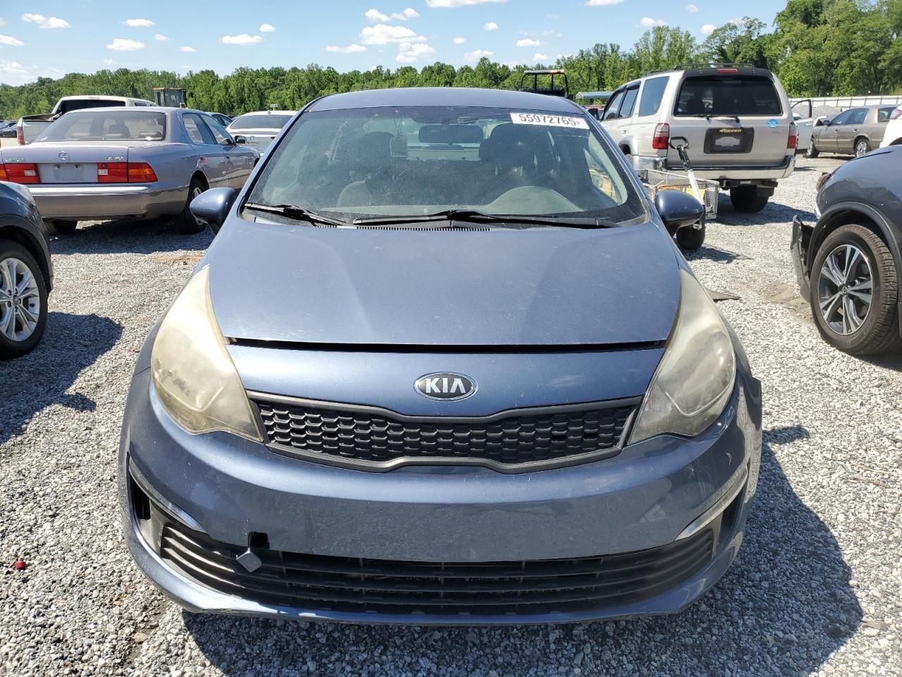 2016 Kia Rio Lx Copart, lot number: 55972765, vin: KNADM4A35G6572708. Thumbnail 5