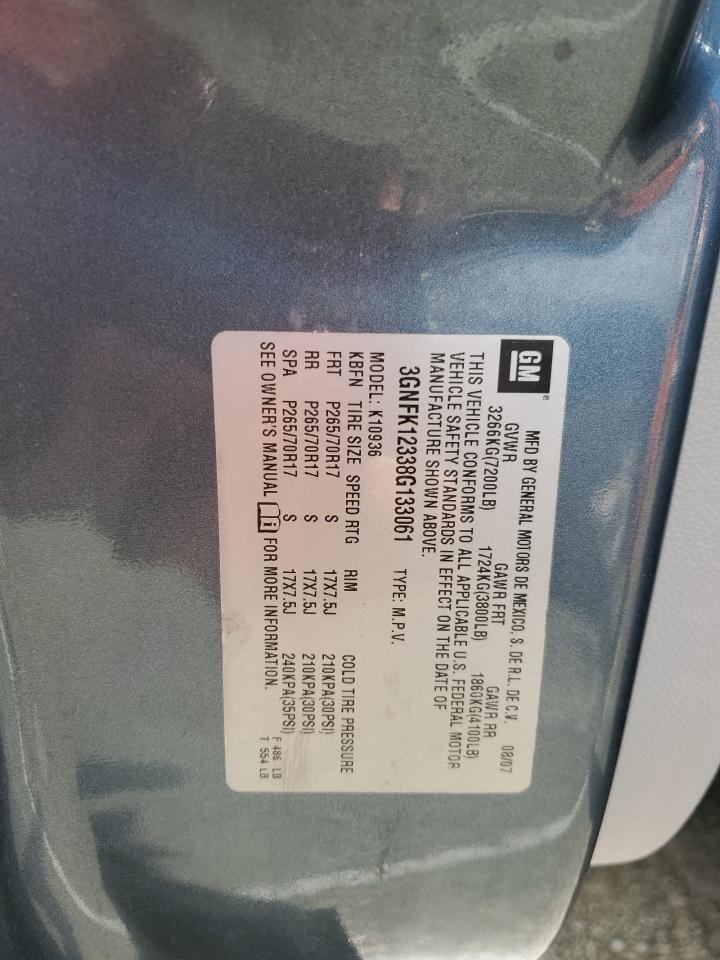 2008 Chevrolet Avalanche K1500 Copart, lot number: 58427625, vin: 3GNFK12338G133061. Thumbnail 13