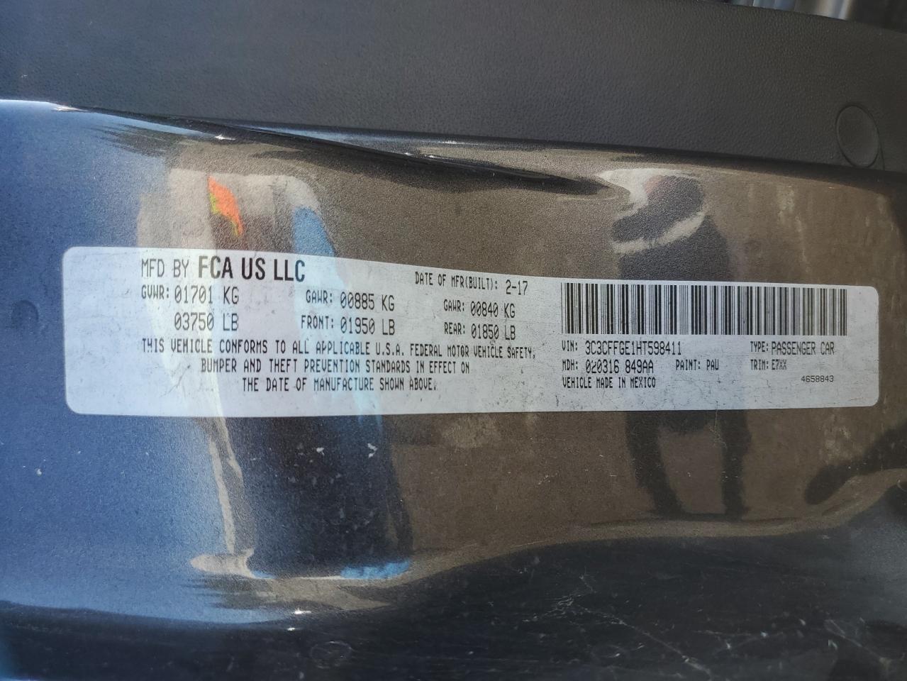 2017 Fiat 500 Electric Copart, lot number: 58774295, vin: 3C3CFFGE1HT598411. Thumbnail 12