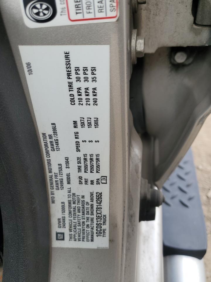 2007 Chevrolet Colorado Copart, lot number: 55853855, vin: 1GCDS13EX78142652. Thumbnail 12