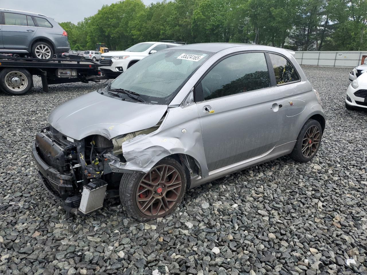 2018 Fiat 500 Abarth Copart, lot number: 55224165, vin: 3C3CFFFH2JT469627. Thumbnail 1