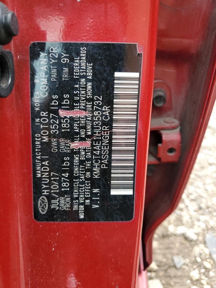 2017 Hyundai Accent Se Copart, lot number: 58539735, vin: KMHCT4AE1HU358732. Thumbnail 12