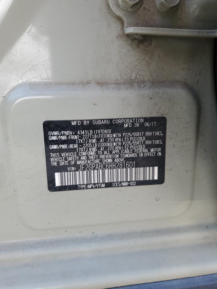 2017 Subaru Crosstrek Premium Copart, lot number: 58890925, vin: JF2GPABC6HH281601. Thumbnail 14