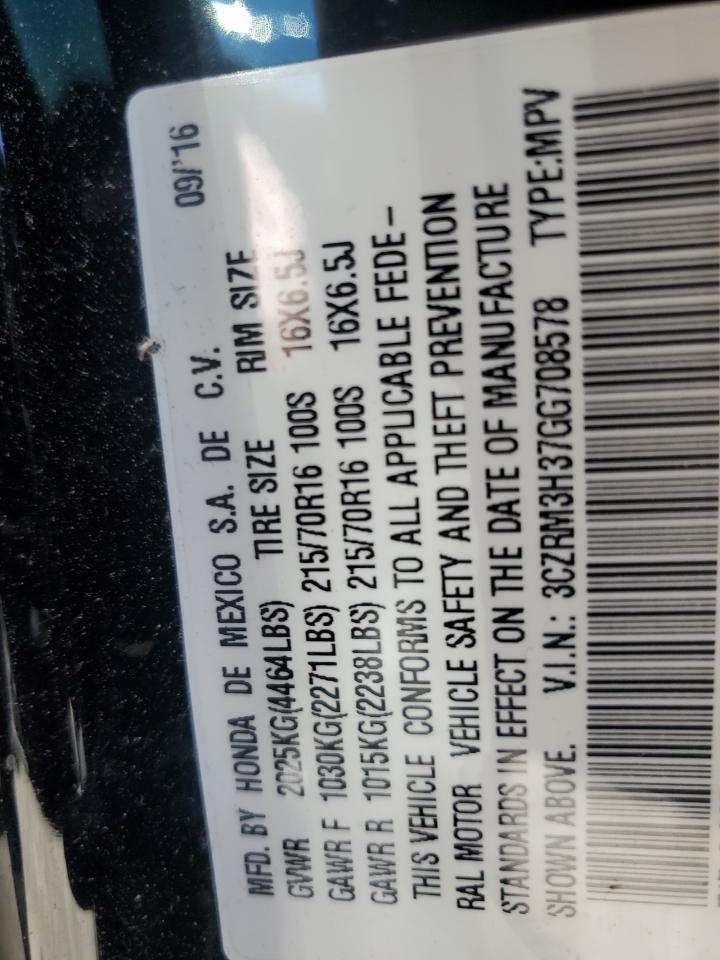 2016 Honda Cr-V Lx Copart, lot number: 56771195, vin: 3CZRM3H37GG708578. Thumbnail 12