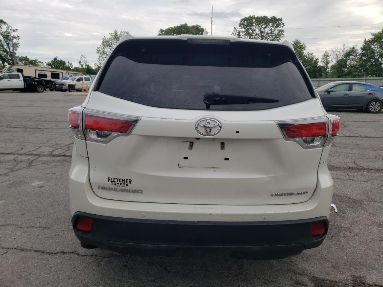 2015 Toyota Highlander Limited Copart, lot number: 56198265, vin: 5TDDKRFHXFS221768. Thumbnail 6