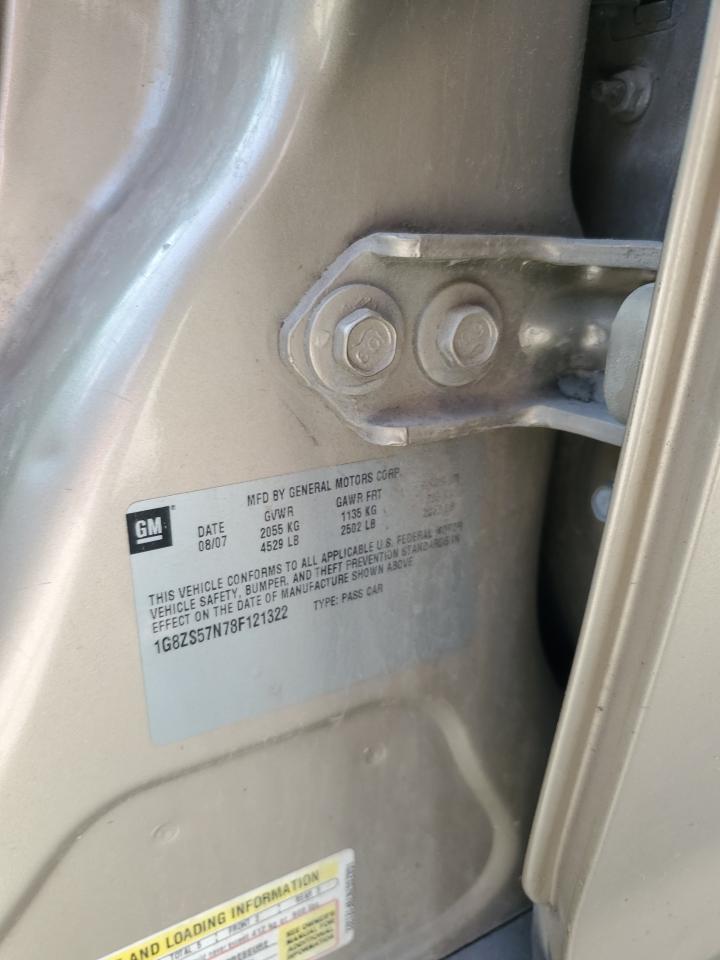 2008 Saturn Aura Xe Copart, lot number: 58074935, vin: 1G8ZS57N78F121322. Thumbnail 12