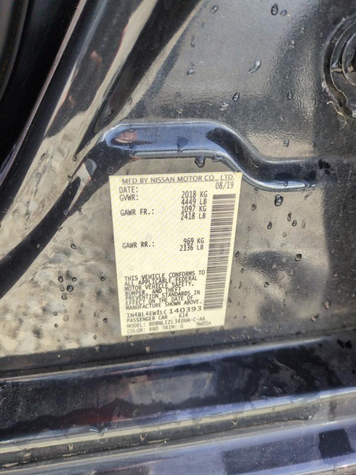 2020 Nissan Altima Sl Copart, lot number: 56128955, vin: 1N4BL4EW1LC140393. Thumbnail 12