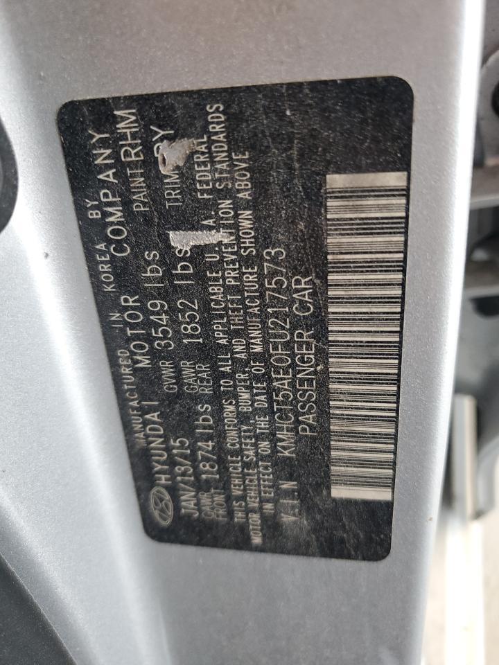 2015 Hyundai Accent Gs Copart, lot number: 56453985, vin: KMHCT5AE0FU217573. Thumbnail 13