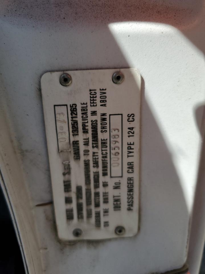 1973 Fiat 124 Spider Copart, lot number: 57913365, vin: 124CS0065983. Thumbnail 13