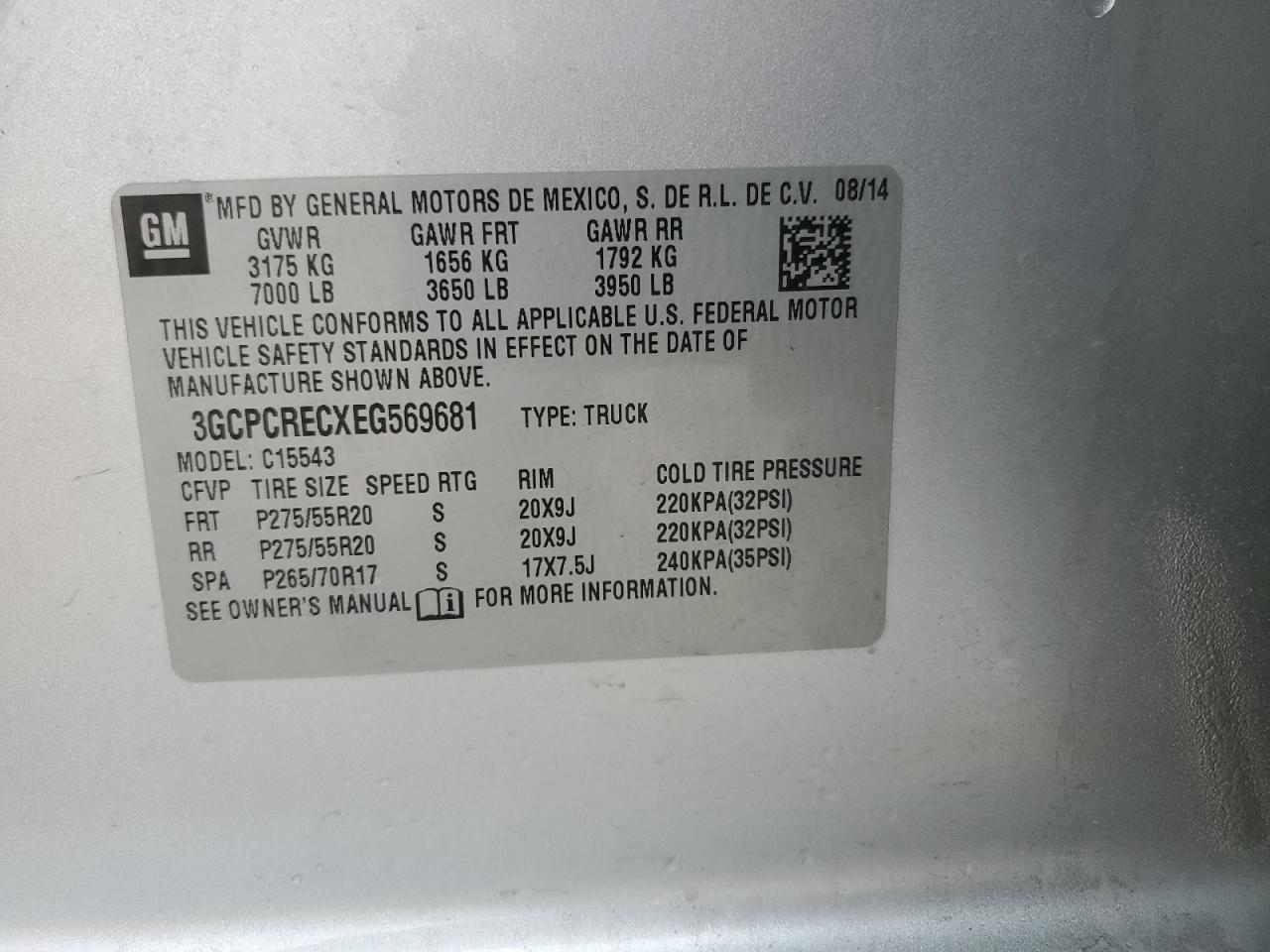 2014 Chevrolet Silverado C1500 Lt Copart, lot number: 56067235, vin: 3GCPCRECXEG569681. Thumbnail 12