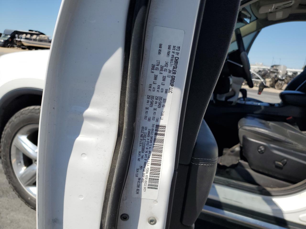 2013 Dodge Durango Citadel Copart, lot number: 59292475, vin: 1C4SDJET1DC658064. Thumbnail 12