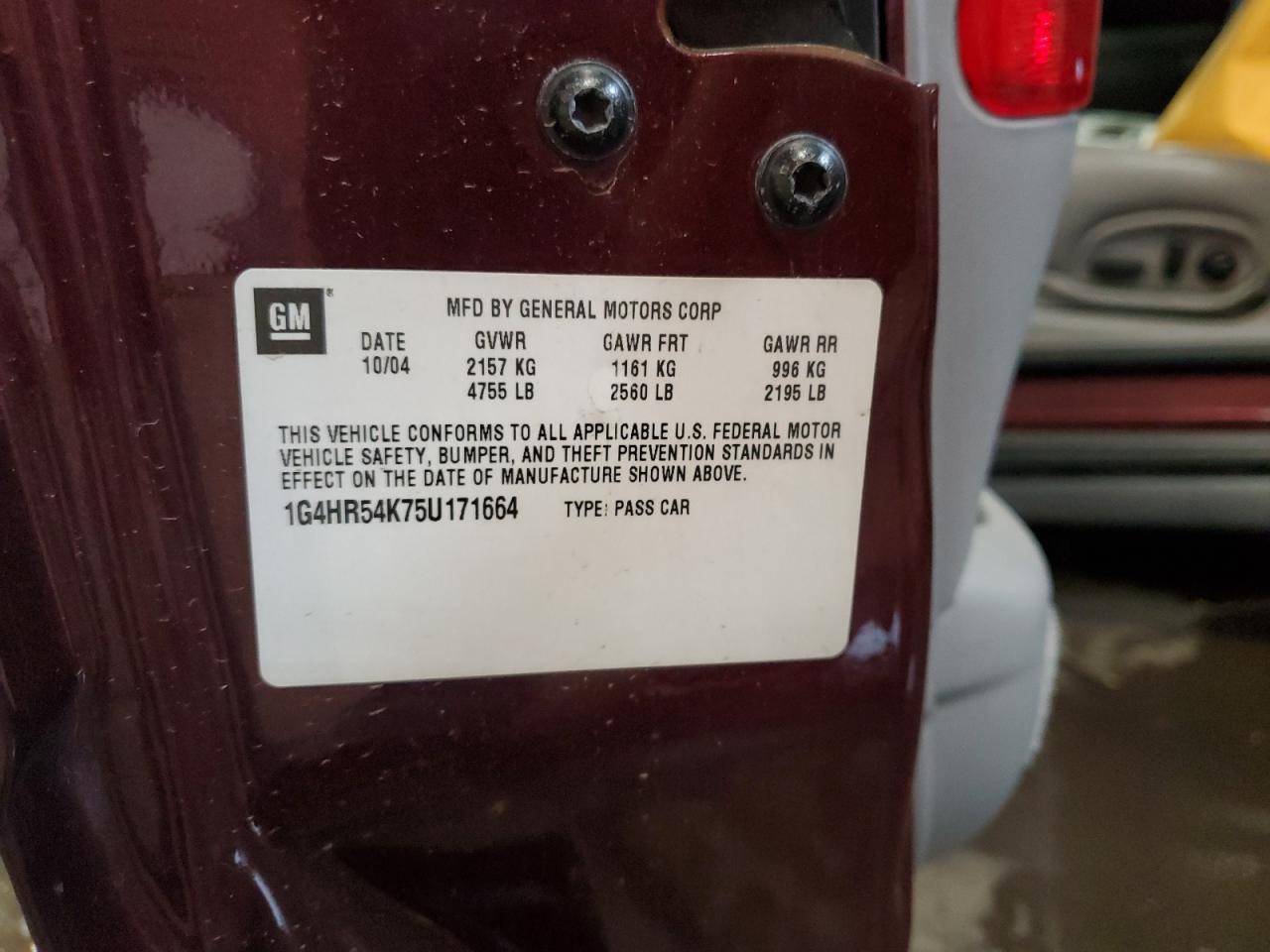 2005 Buick Lesabre Limited Copart, lot number: 57991595, vin: 1G4HR54K75U171664. Thumbnail 13