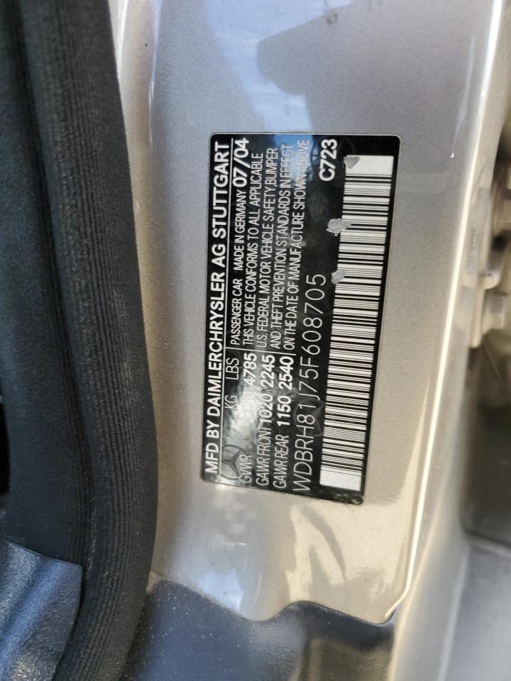 2005 Mercedes-Benz C 240 Sportwagon 4Matic Copart, lot number: 56906775, vin: WDBRH81J75F608705. Thumbnail 12