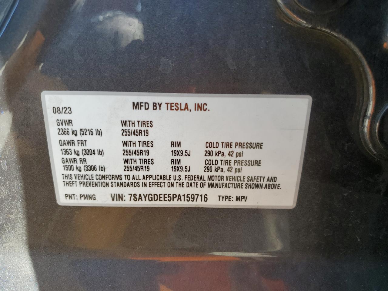 2023 Tesla Model Y Copart, lot number: 58844205, vin: 7SAYGDEE5PA159716. Thumbnail 14