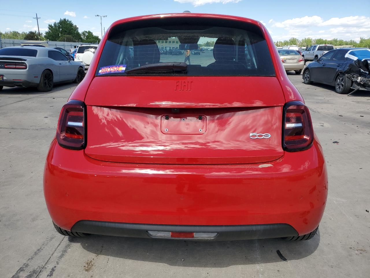 2024 Fiat 500 E Red Copart, lot number: 57270765, vin: ZFAFFAA43RX204609. Thumbnail 6