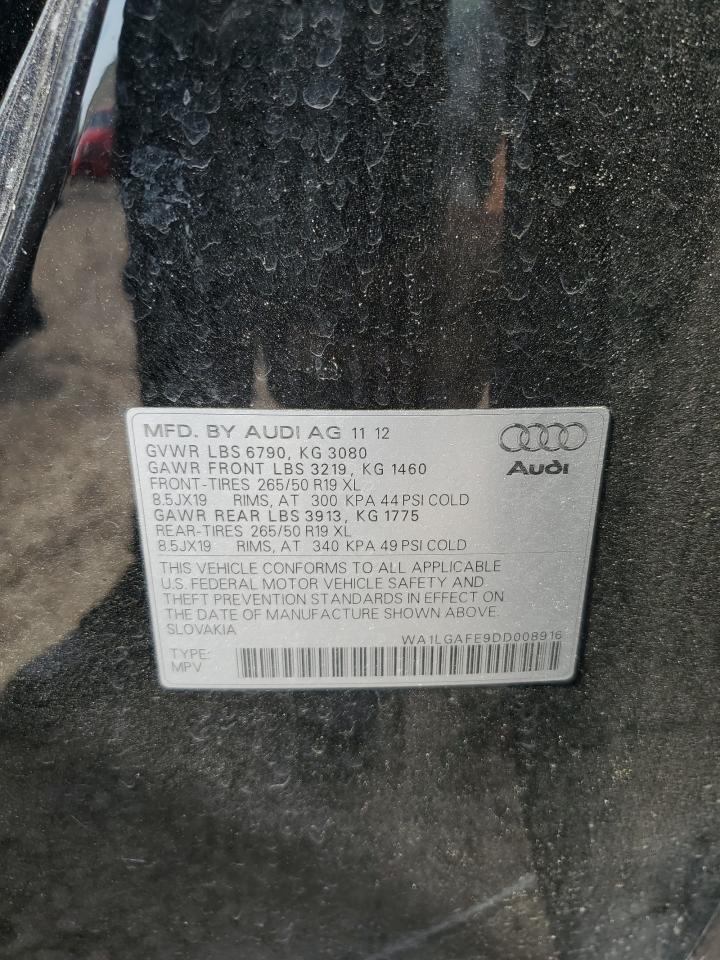 2013 Audi Q7 Premium Plus Copart, lot number: 58062715, vin: WA1LGAFE9DD008916. Thumbnail 13