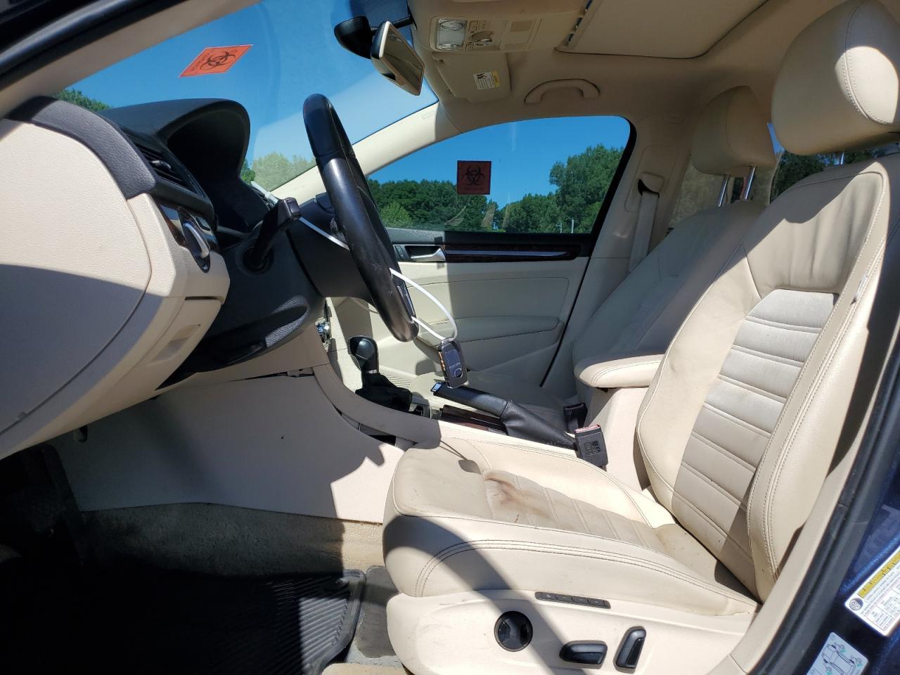 2012 Volkswagen Passat Sel Copart, lot number: 56003555, vin: 1VWCN7A31CC065892. Thumbnail 7