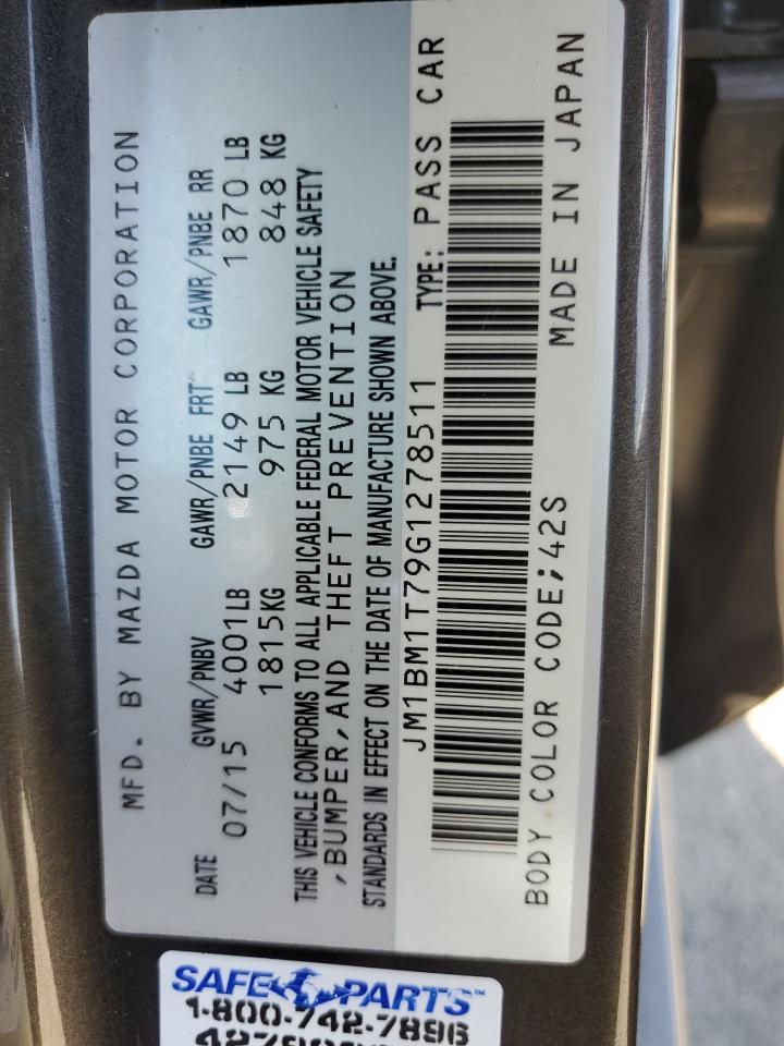 2016 Mazda 3 Sport Copart, lot number: 59332255, vin: JM1BM1T79G1278511. Thumbnail 12