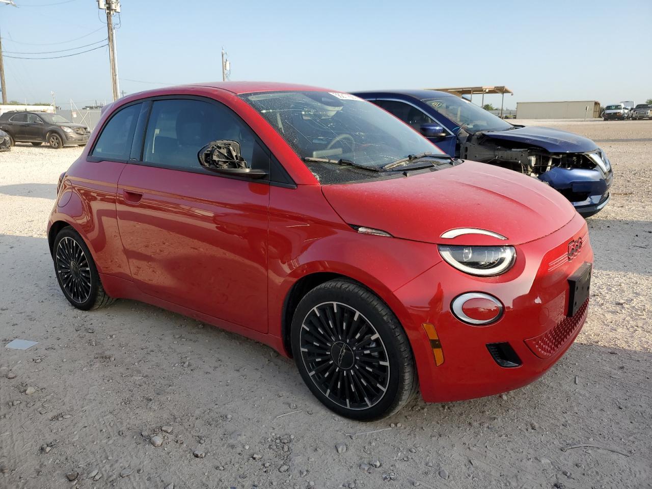 2024 Fiat 500 E Red Copart, lot number: 56217865, vin: ZFAFFAA43RX204819. Thumbnail 4