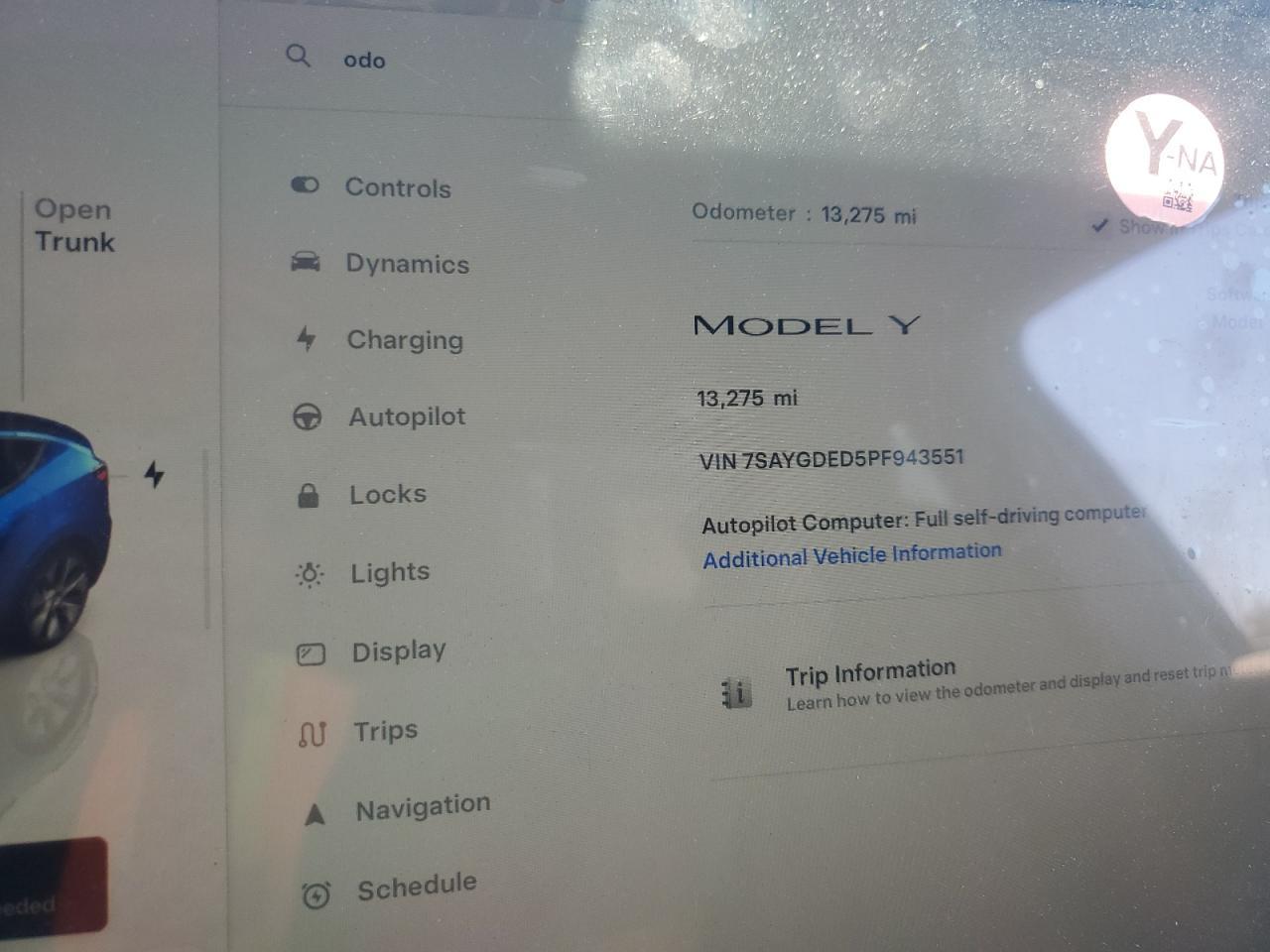 2023 Tesla Model Y Copart, lot number: 56231405, vin: 7SAYGDED5PF943551. Thumbnail 9