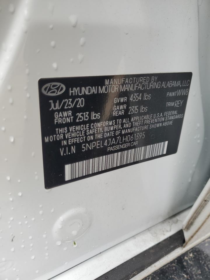 2020 Hyundai Sonata Sel Copart, lot number: 56188275, vin: 5NPEL4JA7LH061395. Thumbnail 12