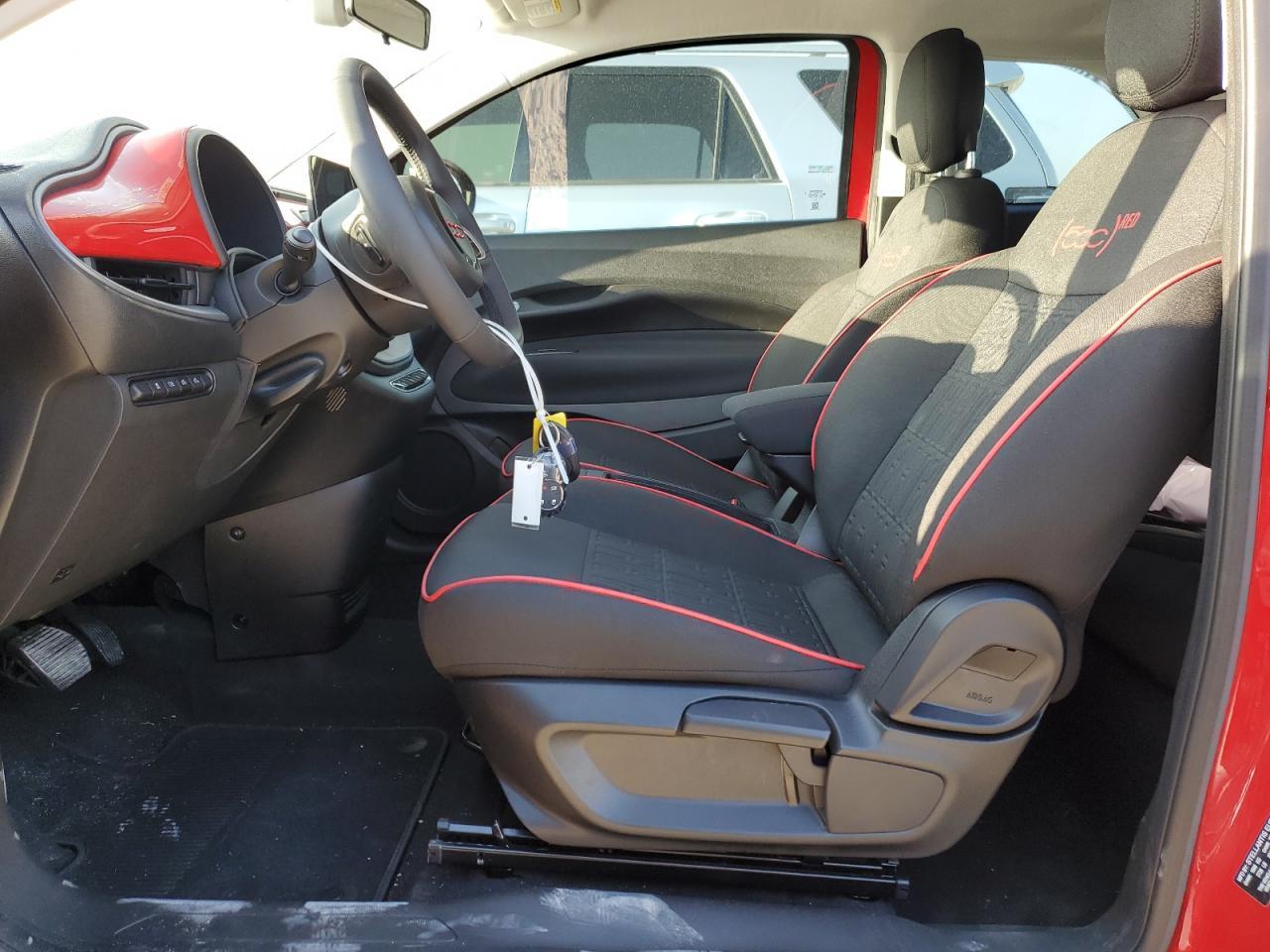 2024 Fiat 500 E Red Copart, lot number: 56217865, vin: ZFAFFAA43RX204819. Thumbnail 7