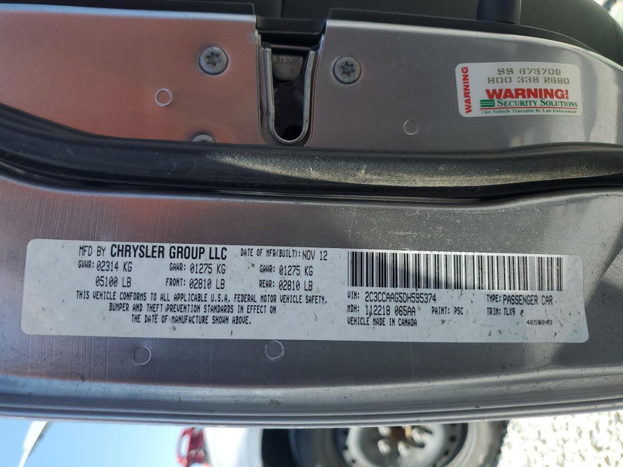 2013 Chrysler 300 Copart, lot number: 56208665, vin: 2C3CCAAG5DH595374. Thumbnail 12