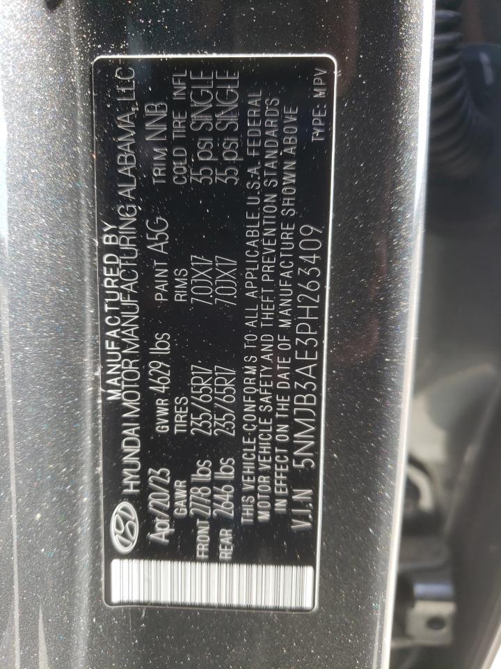 2023 Hyundai Tucson Sel Copart, lot number: 56225715, vin: 5NMJB3AE3PH263409. Thumbnail 13